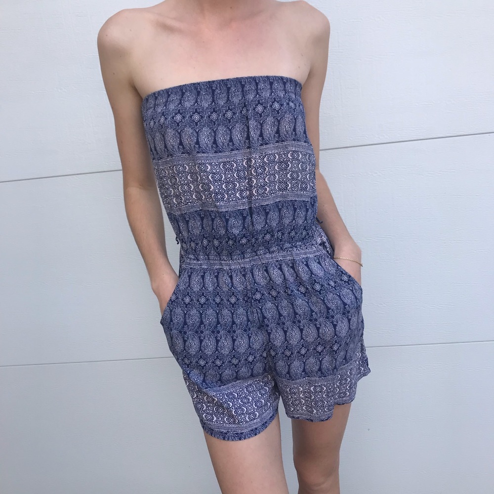 Three Pink Hearts sleeveless romper sz S